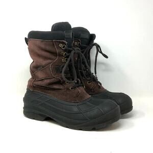 Kamik Nationplus Men’s Size 9 Waterproof Insulated Snow Rain Boots Brown